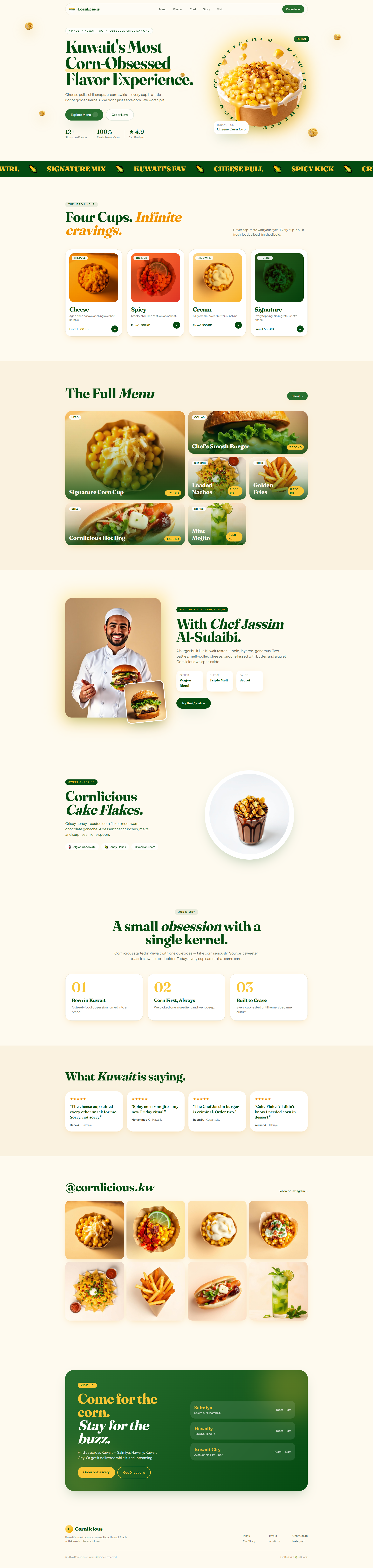 Corn-licious website preview