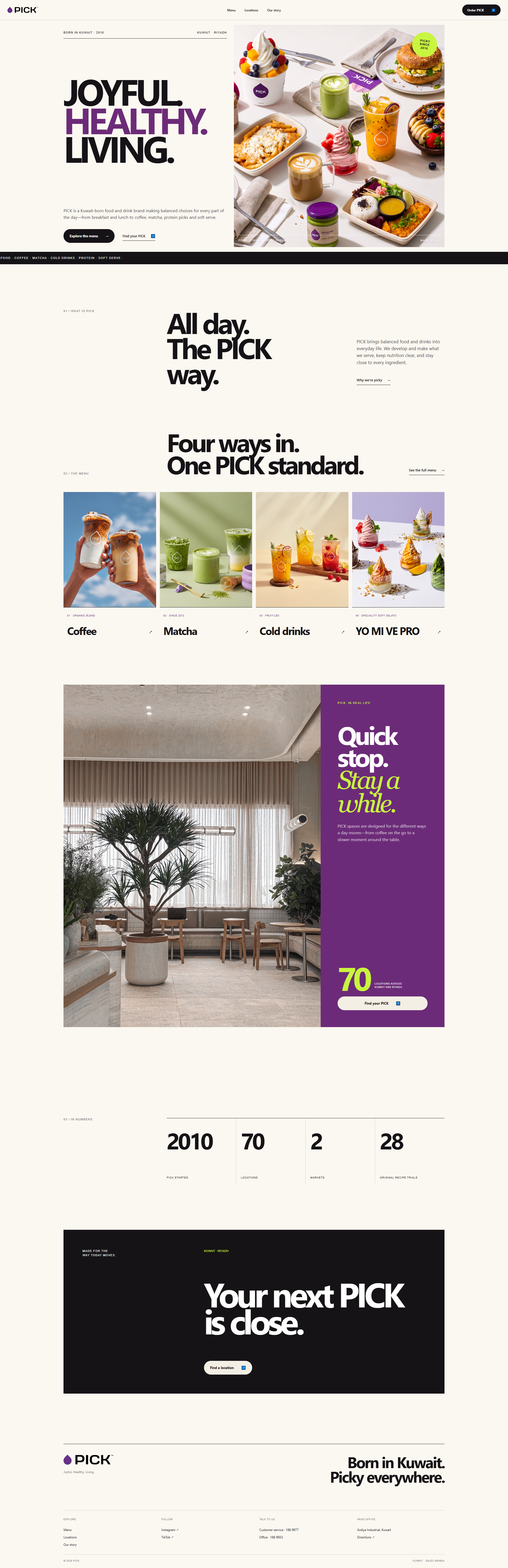 Pick website preview